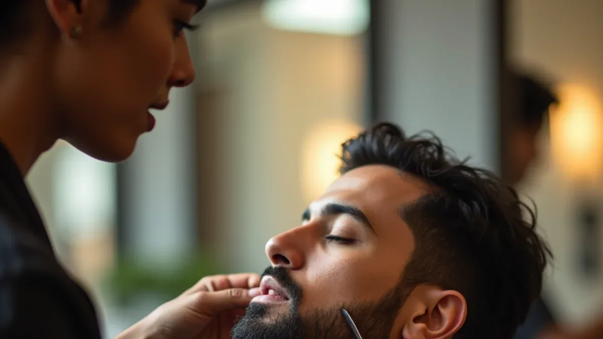 Barbering student cutting a fade at a barber school serving Paramount, California