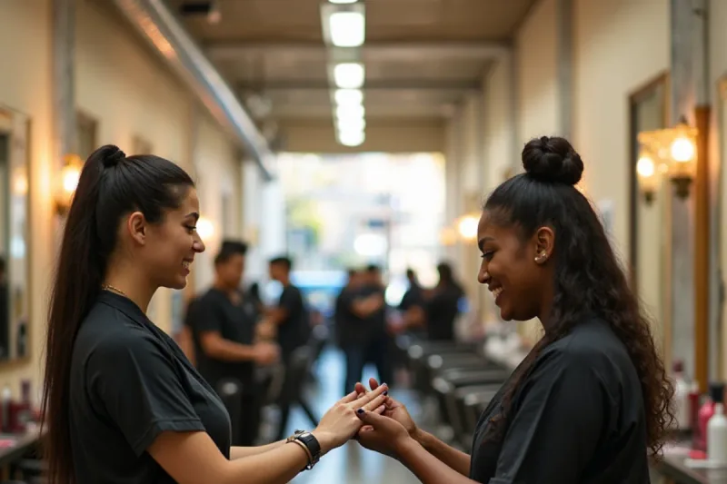 Central Avenue corridor in South Los Angeles, California, in the beauty school service area